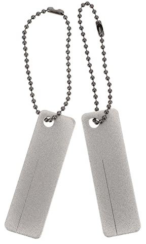 Operitacx Piedras de Afilar Portátiles de Diamante para Exteriores, Rectangulares, 2 Piezas, Herramienta Resistente al Desgaste para Cuchillos y Tijeras, Uso Doméstico y Camping