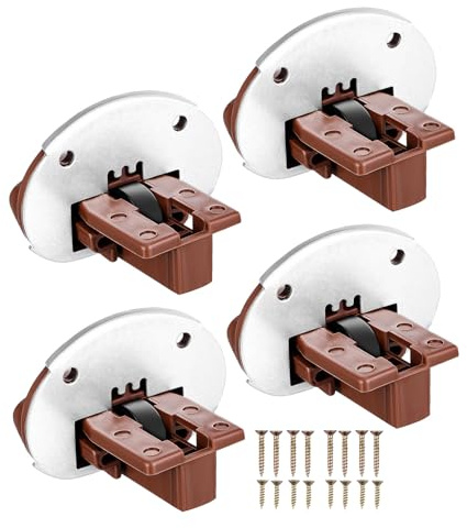COLLBATH 4 Sets Slide Replacement Kit for Cabinet Repair Smooth Glide Drawer Track Guides with Quick Installation Tool Furniture Hardware for Dressers Nightstands and Kitchen Cabinets