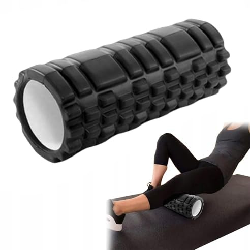 Foam Roller, Yoga Pilates Roller for Relax Muscles, Foam Rollers for Back, Legs & Arms, Trigger Point Muscles Enhance Recovery, Balance Exercises (Black)