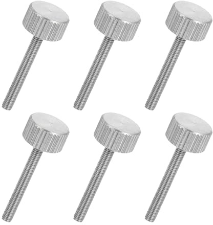QUARKZMAN 6 Stück Edelstahl Rändelschrauben M3x25mm | Flachrundkopf Rändelschraube mit Vollgewinde