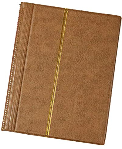 Stamp Album 10 Sheet (20 Page) Supplies Display Holder Friends Collector Brown