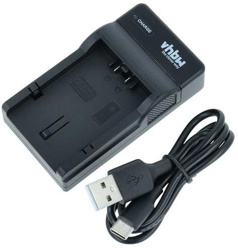 vhbw Chargeur USB-C Compatible avec Leica V-Lux 1 caméra caméscope + câble USB-C + témoin de Charge