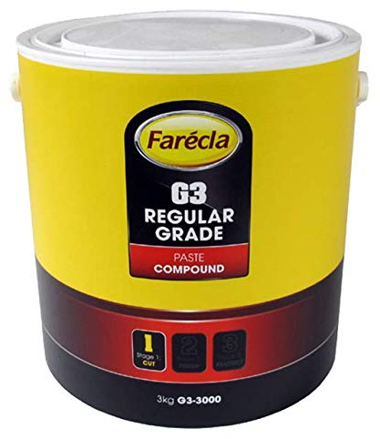 Farecla G3 Rubbing Compound Regular Cutting Paste 3kg 3000g Tub Car Polishing Scratch Swirl Remover Colour Restorer Permanent Finish - Contains no fillers so scratch marks will not reappear