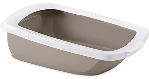 Imac Funny Lettiera Toilette Aperta per Gatti XXL 62x49,5x33 Color Tortora