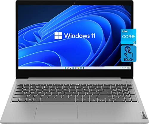 Lenovo Ideapad 3 Ordinateur portable tactile 15,6 processeur Intel Core i3-1115G4 RAM 12 Go SSD 512 Go WiFi 6 webcam lecteur de cartes Windows 11 Home