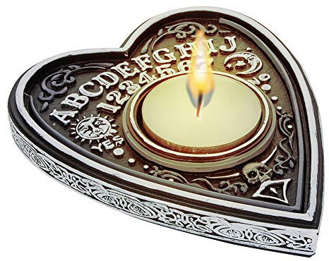 Nemesis Now Portavelas de té en Blanco y Negro, polirresina, 9,5 cm