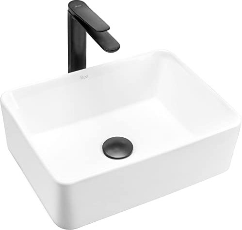 Rea Lavabo Sobre Encimera ANITA MINI Lavabo de baño de cerámica (Blanco)