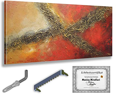 Monica Mirafiori I 100% HANDGEMALT I Gemälde Perfect 140x70cm | Gemälde Handgemalt | Acrylgemälde | Sehr Großes Acrylbild I Moderne Kunst I Kunstbilder
