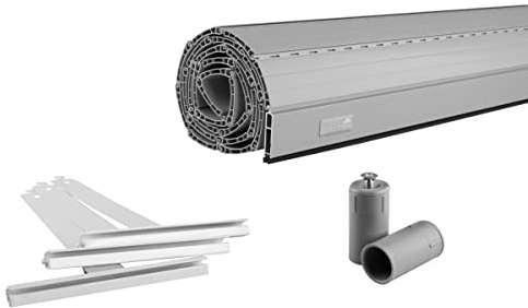 Schellenberg 39016 Tablier de volet roulant PVC Mini, 130 x 150 cm, gris