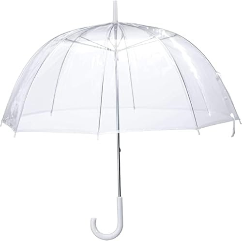Parapluie transparent pour enfants - Anti-Vent - 8 vraies baleines en fibre - Poignée incurvée - Ouverture automatique et fibre de verre,parapluie enfant garçon fille-petits Garçons Filles