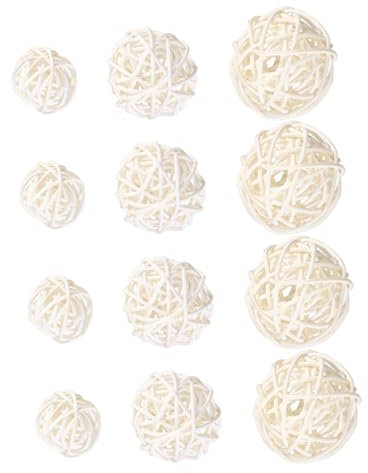Cabilock 30stücke Rattan Kugeln Weiße Dekorationskugeln Für Hochzeiten Partys Und Aromatherapie Für Vasen Schüsseln Und -projekte