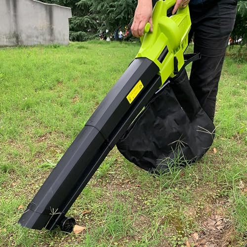 PLABNK 3000W Garden Leaf Blower, Leaf Vacuum And Mulcher with 40L Dust Bag, Compact And Portable for Cleaning Leaves And Other Waste,Green