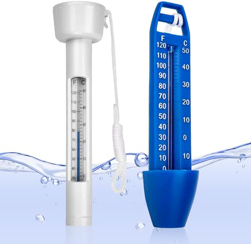 2 termometri infrangibili per piscina, termometri per piscina, termometri galleggianti, termometro, termometro galleggiante per vasca idromassaggio interni ed esterni
