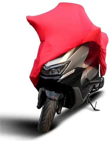 Funda para Moto Cubiertas universales for motocicleta en 2 colores, cubierta protectora UV for interior y exterior, cubierta a prueba de polvo for motocicleta, M-4XL de tela elástica 59(Red,XXL.211-22