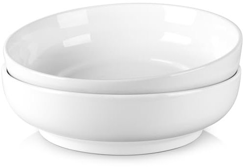 NUTRIUPS Ensaladera grande de 2,3 L, 25 x 7 cm, cuencos de cerámica para frutas, juego de 2