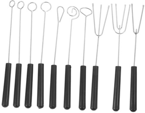 MAGICLULU 10pcs Chocolate Dipped Forks Candy Making Tools Cheese Fondue Picks Dipping Tool for Melting Chocolate