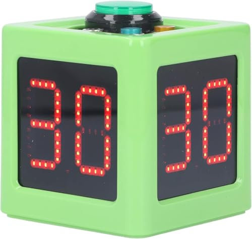 Temporizador De Cubo, Cuenta Regresiva Digital con Pantalla De 4 Lados, Temporizador De Cubo con Pantalla HD, Brillo Ajustable, para Juegos De Mesa De Torneo (sin Pilas)