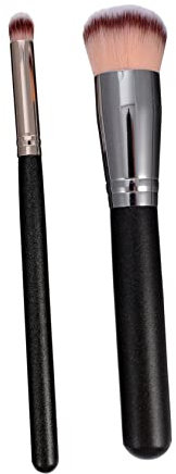 Didiseaon Pinceau De Maquillage 2pcs Pinceau Autobronzant Et Fond De Teint Poils Synthétiques Doux Outil De Beauté Naturel Accessoire De Maquillage