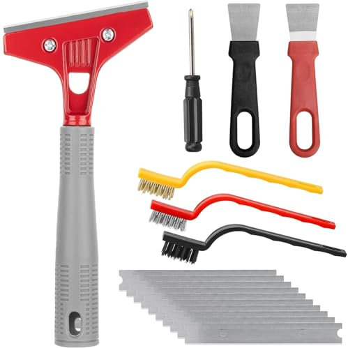 SGFNXB Wallpaper Scraper, Paint Scraper, 17 PCS Scraper Non-slip Soft Grip Glass Scraper Tool, Ergonomic Design Paint Scraper Tool, Wall Paper Scraper Tool for Removing Wallpaper Floor Paint, for 18+