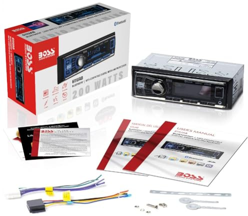 Kit Set para Boss Audio Systems 611UAB Radio 1 DIN, Multimedia Digital, Receptor Am/FM, estéreo, AUX/USB/MP3/WMA, con Bluetooth, para Coche, 1 Pieza