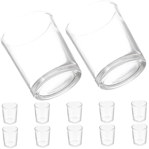 Alipis 12pièces Verres à Boire Verre Petits Verres à Boire Coupe Verres à Pied Mini à Vin à Liqueur Gobelet Moderne à Pour Dégustation
