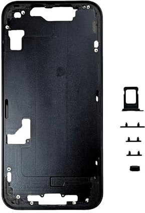Smartex® Telaio Centrale Compatibile con iPhone 14 - Middle Frame Senza Logo, Senza COMPONENTI PREINSTALLATI (Nero)