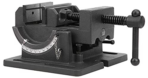 Ryanong Heavy Duty Bench Vice,Bench Clamp, 6 Inch Cross Slide Drill Press Vise Metal Milling Vice Holder Table Flat Clamp-On Clamping Bench Mount Machinist Vise