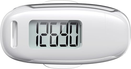 Podomètre 3D pour la marche, compteur de pas simple avec clip et sangle amovibles, tracker de pas rechargeable par USB avec rétroéclairage, compteur de pas précis pour hommes, femmes, enfants