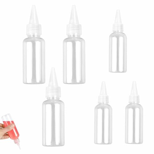 6 Pezzi Bottiglia Squeeze Di Plastica Biberon Cucina Piccoli Trasparente Spremere Bottiglie Per Liquidi Olio Ketchup Senape 30ml 60ml