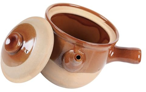 Sewroro Cacerola Pequeña de Barro para Guisar 3L Olla China de Cerámica para Medicina Tradicional Utensilio de Cocina Esencial para Hogares y Farmacias
