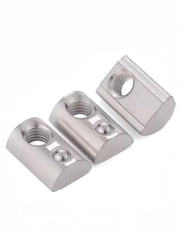 Einschraubbare Feder-T-Muttern, Einrollbare Feder-T-Mutter for Aluminiumprofile 2020, 3030, 4040, 4545, M3, M4, M5, M6, M8, 100 Stück(20-M4-100PCS)