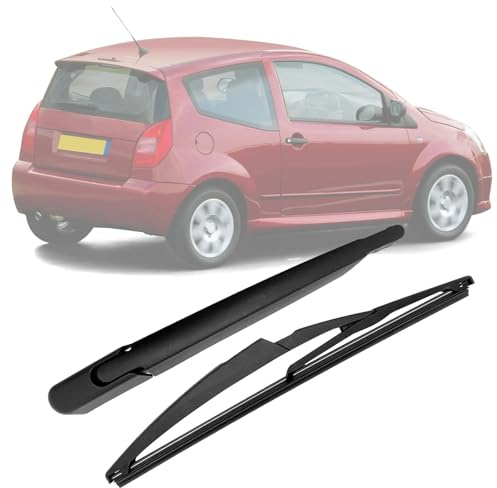 Bras D'essuie-glace Arrière Compatible avec Citroen C2 2003-2009 C4 2014-2026 DS4 2012-2015, Essuie-glace Arrière et Bras, Kit de Balai D'essuie-glace Arrière de Voiture étanche