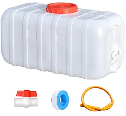CZXMD Vattentank med Kran,Vit BäRbar Med Stor Kapacitet Dricksvatten Vattentunna,Plast Av Livsmedelskvalitet HDPE Vattendunk,för Hemmet, Camping, Husbil, Motorfordon och BåTar (Size:200L)