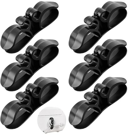SZMK 6 Pezzi Organizzatore per Cavi Elettrici,Avvolgicavo Elettrodomestici,Cord Organizer Cavi Adesivi,Porta Cavi da Cucina,Raccogli Cavi Scrivania,Supporto Cavo Muro,Fermacavi Adesivo per Mixer
