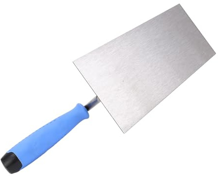Aramox Paleta de Acabado, Paleta de Enlucido de Acero Inoxidable, Placa Plana de 180 X 105 Mm, de Goma, Superficie Inoxidable Pulida con Espejo para Enlucido de Pisos de Paredes de Hormigón