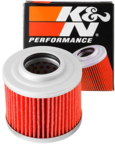 K&N Powersports Ölfilter - Kartusche 56x52mm kompatibel mit BMW, Jawa, MuZ, Aprilia, Bombardier (KN-151), Rot