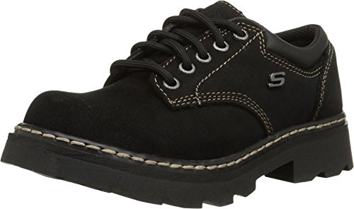 Skechers Scarpe da Donna- Feste رر رررر - - Mateparties-Mate, Oxford-Schuhe, Pelle Scamosciata Nera, 37.5 EU
