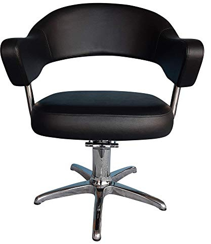 VAKON SALON - Friseurstuhl höhenverstellbar und Kreuzfuss aus Aluminiumguss, Friseursessel mit Hydraulik, Coiffeurstuhl, Friseureinrichtung Barber - Design 03