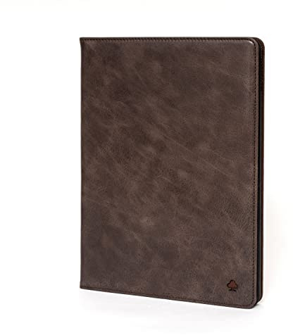 Porter Riley - Lederhülle für iPad 10.2 (9. / 8. / 7. Generation) 2021/2020/2019. Premium Echtleder Standhülle/Cover/Flip (Schokoladenbraun)