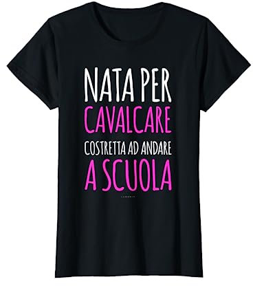 Magliette Donna Manica Corta Equitazione Nata Per Cavalcare Maglietta