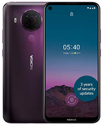 Nokia 5.4 6.39 Inch Android UK SIM Free Smartphone with 4 GB RAM and 64 GB Storage (Dual SIM) - Dusk (Renewed)