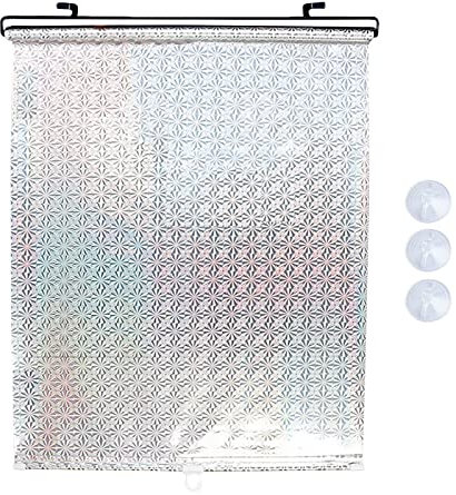 Rifuli Auto oder Zimmer einziehbare Jalousien automatisch einziehbarer Wärmedämmungsvorhang für Auto einziehbarer Wärmedämmungs-Sonnenschutz Badezimmer Gardinen (C, One Size)