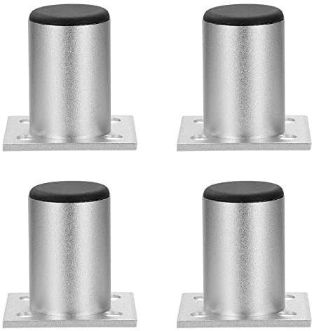 QIMEI-Shop Möbelfuß, verstellbar, Schrankfüße, Aluminiumlegierung, für Sofa, Regale, Traglast 1 Stück bis 50 kg, 100 mm, 4 Stück