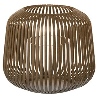 blomus Outdoor Laterne Lito | Innenliegender Glaszylinder | Rusty Look | Größe S | 20L x 20B x 17H cm | Kerzenhalter | Windlicht aus Edelstahl | Laterne Deko Klein