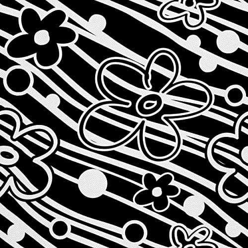 HEKO PANELS Stoff Oxford Wasserdichte Meterware Canvas-Stoff Polyester Stoff Zum Nähen Nähstoffe Möbelstoffe Dekostoffe Handwerken Wasserabweisend Blickdicht Blumen 1 Meter 155 x 100 cm