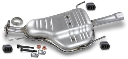 BESTPRICE ATP Auspuff Schalldämpfer Set 1x Endschalldämpfer inkl Montagezubehör
