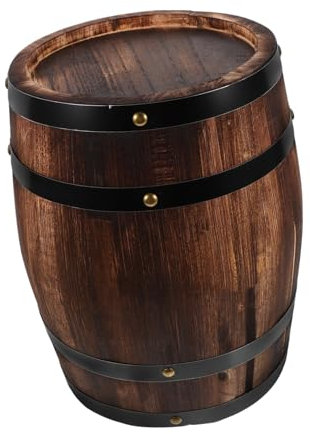 ABOOFAN Eichenfass Dekoratives Miniatur Fass Aus Holz Handgefertigt Rustikales Wein- Und Bierfass FüR Bar Und Wohnkultur