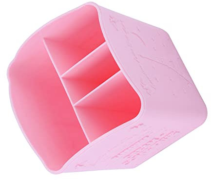 Boîte de Rangement Imprimée Tour, Conteneur Cosmétique de Papeterie pour Bureau de Maquillage, 3 Couleurs, Légère (PINK)