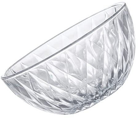 Ciieeo Saladier En Verre Avec Motif Diamant En Cristal 20 Cm Bol À Fruits Élégant Pour Buffet Et