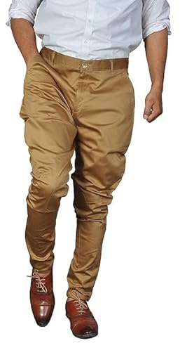 Kneepatch for Men Jodhpur Polo Breeches Pants Brown